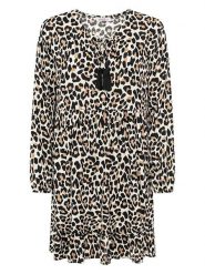 Zwillingsherz Sukienka "Leo Dream" w kolorze kremowo-beżowo-czarnym rozmiar: onesize. Brązowe sukienki damskie Zwillingsherz, na co dzień, bez wzorów, z wiskozy, bez kołnierzyka, bez ramiączek, midi, proste. Za 165.99 zł.