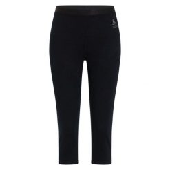 Legginsy termoaktywne damskie Odlo MERINO 200 base layer 3 /4 bottoms. Czarne bielizna termoaktywna damska Odlo, bez wzorów. Za 342.00 zł.