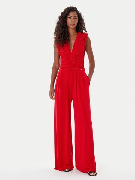 Rinascimento Kombinezon CFC0126184003 Czerwony Regular Fit. Czerwone kombinezony damskie RINASCIMENTO, xl, bez wzorów, z syntetyku, bez kołnierzyka, bez ramiączek. Za 339.99 zł.