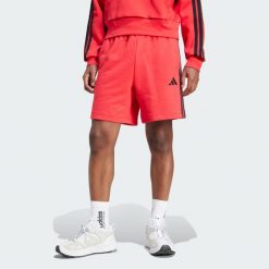Szorty Essential 3-Stripes French Terry. Czarne szorty męskie Adidas, xl, z materiału, na fitness i siłownię. Za 140.00 zł.