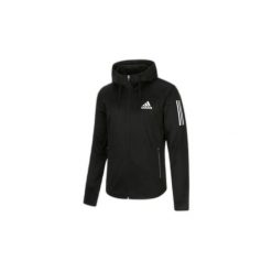 Bluza z kapturem i zamkiem błyskawicznym adidas. Czarne bluzy sportowe męskie Adidas, l, z materiału. Za 336.00 zł.