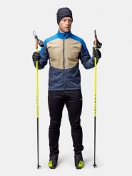 Halti Kurtka softshellowa "Framover" w kolorze niebiesko-beżowo-granatowym rozmiar: XXL. Brązowe kurtki outdoor męskie Halti, xxl, bez wzorów, z materiału, bez kaptura. Za 371.59 zł.