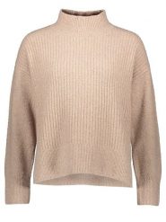 Timezone Sweter w kolorze beżowym rozmiar: L. Brązowe golfy damskie Timezone, l, z bawełny, bez kołnierzyka. Za 105.63 zł.