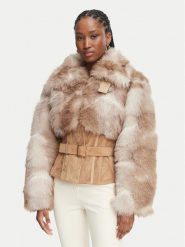 Elisabetta Franchi Futro GB-02A-66E2-V1300 Beżowy Slim Fit. Brązowe futra damskie Elisabetta Franchi. Za 5,559.00 zł.