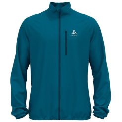 Kurtka tech. męska Odlo Jacket ZEROWEIGHT. Niebieskie kurtki męskie Odlo, m, bez wzorów, sportowe, bez kaptura. W wyprzedaży za 397.55 zł.