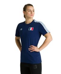 Koszulka T-Shirt sportowy unisex Arena Nations France. Niebieskie t-shirty męskie Arena, m, z aplikacjami, z bawełny, bez kołnierzyka. Za 171.98 zł.