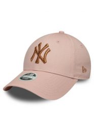 New Era Czapka z daszkiem New York Yankees Metallic 9FORTY 60667375 Różowy. Czerwone czapki z daszkiem damskie New Era, bez wzorów, z bawełny. Za 109.99 zł.