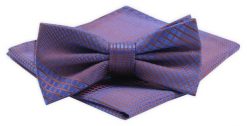Męska Mucha z Poszetką (Alties) - Nieregularny Wzór Geometryczny. Niebieskie krawaty i muchy męskie Alties, bez wzorów, eleganckie. Za 54.00 zł.