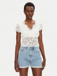 Morgan Bluzka 241-DANSA Écru Slim Fit. Bluzki damskie Morgan, s, bez wzorów, z syntetyku, bez ramiączek. Za 119.99 zł.