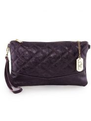 Anna Morellini Skórzana kopertówka w kolorze fioletowym - 27 x 11 x 3 cm rozmiar: onesize. Różowe torebki wieczorowe Anna Morellini, bez wzorów, z materiału, bez kołnierzyka, bez ramiączek. Za 173.99 zł.