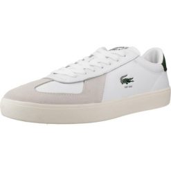 Tenisówki Lacoste Model Baseshot Pro Kolor Biały. Białe trampki i tenisówki męskie Lacoste, bez wzorów, z materiału, bez zapięcia. Za 477.05 zł.