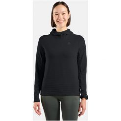 Bluza z kapturem Odlo Mid layer hoody ESSENTIAL THERMAL. Czarne bluzy z kapturem damskie Odlo. Za 339.99 zł.