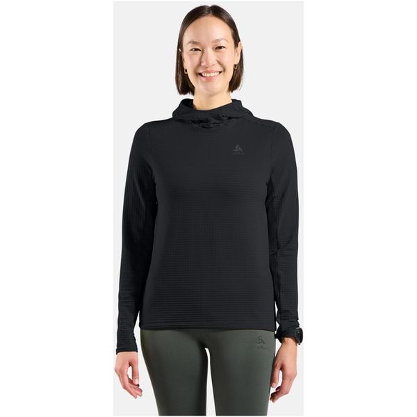Bluza z kapturem Odlo Mid layer hoody ESSENTIAL THERMAL. Czarne bluzy z kapturem damskie Odlo. Za 339.99 zł.