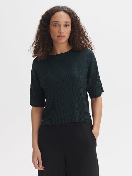 OPUS Koszulka "Pinu" w kolorze zielonym rozmiar: M. Zielone t-shirty damskie Opus, m, bez wzorów, bez kołnierzyka. Za 169.95 zł.