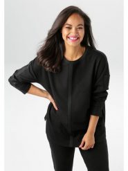 Aniston Koszulka w kolorze czarnym rozmiar: 44. Czarne bluzki damskie Aniston, bez wzorów, bez kołnierzyka, bez ramiączek. Za 61.02 zł.