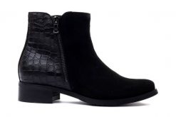 BIOECO BY ARKA 2881 czarny, botki damskie. Czarne botki damskie Bioeco by Arka, na zimę, z polaru, bez obcasa, na obcasie, bez zapięcia. Za 369.90 zł.