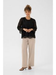 Cream Bluzka w kolorze czarnym rozmiar: 40. Czarne bluzki damskie Cream, bez wzorów, z koronki, bez kołnierzyka, bez ramiączek. Za 165.99 zł.