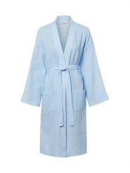 Marie Lund Szlafrok damski Kobiety Bawełna (100%) niebieski|biały|żółty wzorzysty, M. Białe szlafroki damskie Marie Lund, m, bez wzorów, z bawełny. Za 299.95 zł.