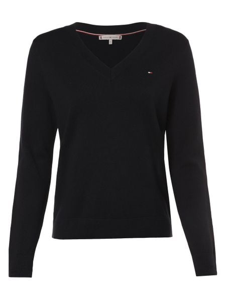 Tommy Hilfiger Sweter Kobiety niebieski, XL. Niebieskie swetry klasyczne damskie Tommy Hilfiger, xl, z dzianiny, bez kołnierzyka. Za 489.95 zł.