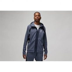 Bluza sportowa męska Nike Air Jordan Zion Fleece. Szare bluzy sportowe męskie Nike, bez wzorów, sportowe, bez kołnierzyka, bez ramiączek. Za 777.00 zł.