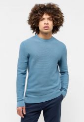 MUSTANG ELLIOT MĘSKI SWETER ELEGANCKI LOGO PROVINCIAL BLUE 1015472 5181. Niebieskie swetry męskie Mustang, m, bez wzorów, bez kołnierzyka. Za 149.99 zł.