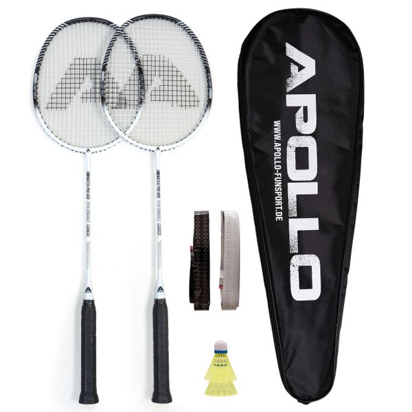 Zestaw Apollo Badminton Match Pro 800 – 2 rakiety, lotki i torba. Białe torebki klasyczne damskie Apollo, bez wzorów, bez dodatków. Za 204.49 zł.