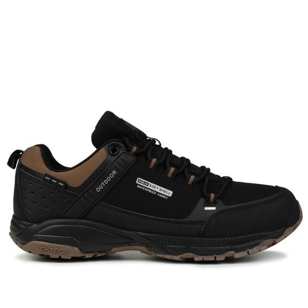 Buty męskie sportowe trekkingowe DK POREDATOR LOW 1096 BLK/LT.BROWN M. Brązowe buty trekkingowe męskie DK, bez zapięcia. W wyprzedaży za 149.00 zł.