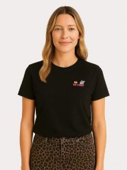 WOOOP Koszulka "Tom and Jerry Classic Faces" w kolorze czarnym rozmiar: L. Czarne bluzki damskie Wooop, l, bez wzorów, z bawełny, bez kołnierzyka, bez ramiączek. Za 56.99 zł.