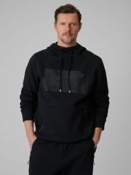 4F Bluza dresowa regular z kapturem męska - czarna XXL. Czarne bluzy z kapturem męskie 4f, m, z bawełny. Za 199.99 zł.