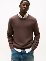 Tommy Jeans sweter Mężczyźni Bawełna brązowy, S. Brązowe swetry męskie Tommy Jeans, m, bez wzorów, z bawełny, bez kołnierzyka. Za 279.95 zł.