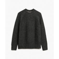 Gruby sweter z rękawami raglanowymi Superdry. Czarne swetry męskie Superdry., na zimę, m, bez wzorów, bez kołnierzyka. Za 377.05 zł.