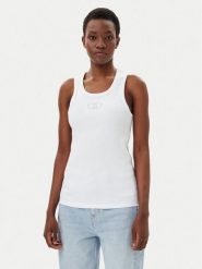 Liu Jo Top WA5367 J0295 Biały Regular Fit. Białe topy damskie Liu Jo, xl, bez wzorów, z bawełny, bez kołnierzyka. Za 169.99 zł.
