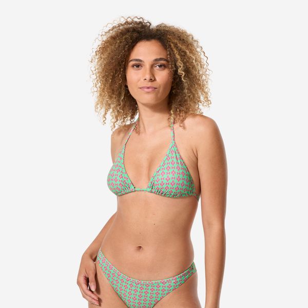 Góra kostiumu kąpielowego damska Decathlon Mae Keyshot. Brązowe bikini damskie Decathlon, bez wzorów. Za 29.99 zł.