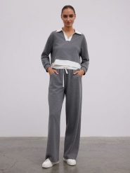 BGN Spodnie w kolorze szarym rozmiar: 40. Szare spodnie materiałowe damskie BGN, bez wzorów, z materiału. Za 117.73 zł.