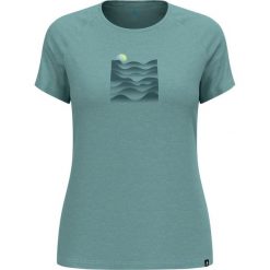 Koszulka do biegania damska Odlo Hiking Ascent. Niebieskie bluzki damskie Odlo, bez wzorów, z lyocellu, sportowe, bez kołnierzyka, bez ramiączek. Za 192.05 zł.