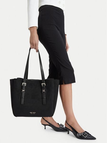 Nine West Torebka EO-STEEL ROSE-LDA9417 Czarny. Czarne torebki klasyczne damskie Nine West, bez wzorów, z materiału, bez dodatków. Za 329.99 zł.