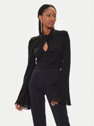 TWINSET Bluzka 241TT2099 Czarny Slim Fit. Czarne bluzki damskie Twinset, bez wzorów, z wiskozy, bez ramiączek. Za 939.99 zł.