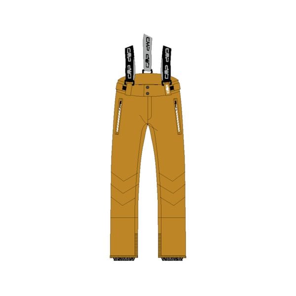 Spodnie narciarskie męskie CMP. Brązowe spodnie materiałowe męskie CMP, bez wzorów, sportowe. Za 745.00 zł.