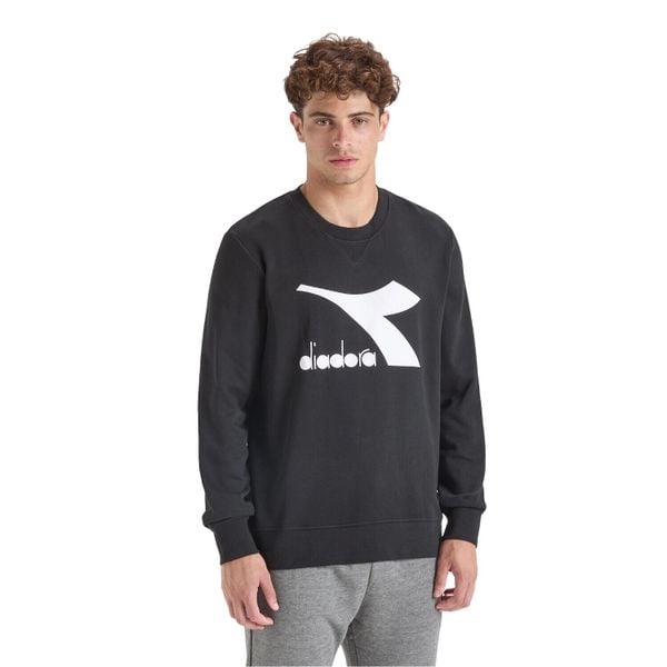 Bluza męska DIADORA SWEATSHIRT CREW CHROMIA. Czarne bluzy bez kaptura męskie Diadora, m. Za 99.99 zł.