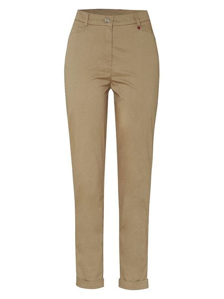 Relaxed by TONI Spodnie chino w kolorze jasnobrązowym rozmiar: W40. Brązowe spodnie materiałowe damskie Relaxed by TONI, bez wzorów. Za 159.95 zł.