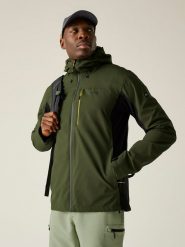 Regatta Kurtka przeciwdeszczowa "Birchdale II" w kolorze khaki rozmiar: M. Brązowe kurtki outdoor męskie Regatta, m, bez wzorów, bez kaptura. Za 216.73 zł.