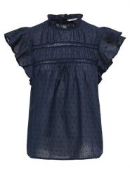 ONLY Bluzka Katti 15337637 Granatowy Regular Fit. Niebieskie bluzki damskie Only, s, bez wzorów, z bawełny, bez ramiączek. Za 99.99 zł.