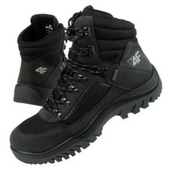 Buty trekkingowe 4F OBMH253 22S czarne. Czarne buty trekkingowe męskie z materiału, za kostkę, bez zapięcia, trekkingowe. Za 588.17 zł.