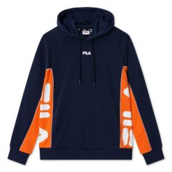 Męska bluza Fila FIA MEN THAYER hoody 687705-A487. Niebieskie bluzy z kapturem męskie Fila, l, z bawełny. Za 159.00 zł.