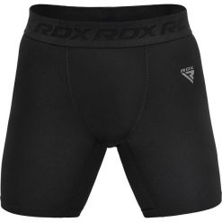 Spodenki treningowe RDX T15 Compression. Czarne szorty męskie RDX SPORTS, bez kołnierzyka. Za 89.99 zł.