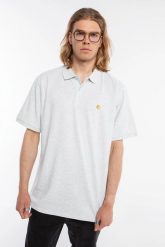 T-SHIRT MĘSKI POLO CARHARTT CHASE PIQUE CW-807-00JXX-XXL. Szare koszulki polo męskie Carhartt, m, bez wzorów, z bawełny, bez ramiączek. Za 116.99 zł.