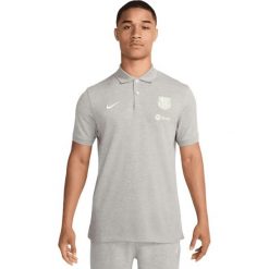 Męska Koszulka Polo 2.0 FC Barcelona DriFIT. Szare koszulki polo męskie Nike, m, bez wzorów, z bawełny, bez ramiączek. Za 433.99 zł.