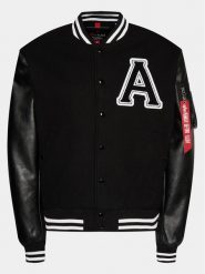 Alpha Industries Kurtka bomber College 146111 Czarny Relaxed Fit. Czarne kurtki męskie Alpha Industries, m, bez wzorów, z syntetyku, bez kaptura. Za 579.99 zł.