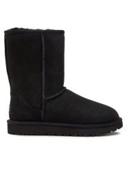 Ugg Śniegowce W Classic Short II 1016223 Czarny. Czarne śniegowce damskie Ugg, ze skóry. Za 989.99 zł.