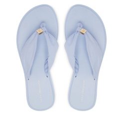 Japonki Tommy Hilfiger. Niebieskie klapki damskie Tommy Hilfiger, bez wzorów, bez obcasa. Za 189.99 zł.
